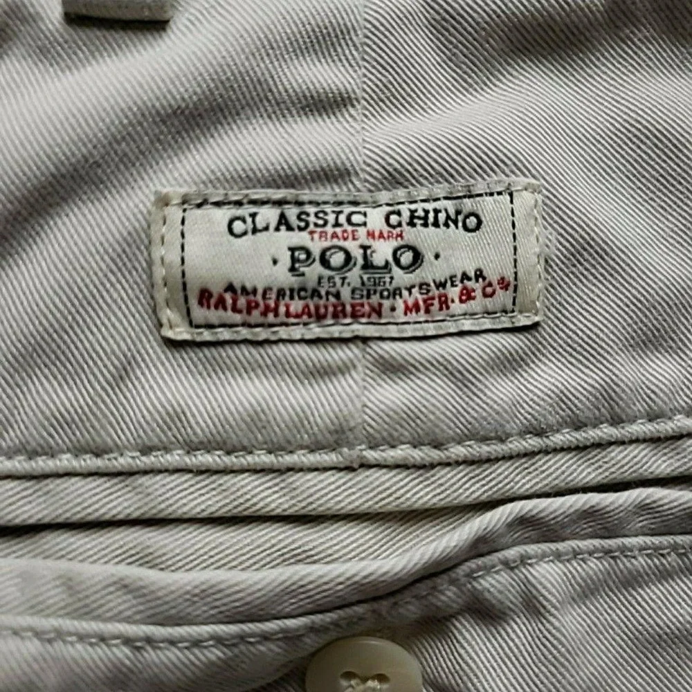 Polo Ralph Lauren Shorts Mens 36 Beige Tyler Short Pleated Chino 11 Inseam